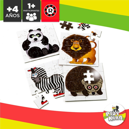 Imagen 5 de 10 de Juego Zoológico Rompecabezas Ruibal Playking