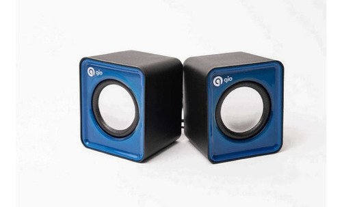 Imagen 2 de 8 de Bocinas Para Pc Marca Gio Modelo C420 Conector Usb Y Audio 3.5mm Color Azul Con Control De Volumen Ideal Para Usar En Pc O Laptop