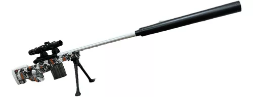 Rifle De Precisão Sniper De Brinquedo Arma Mira A Lazer Nerf