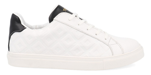 Tenis Urbano Trender Color Blanco Con Negro Para Hombre