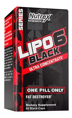 Black Nutrex Lipo 6 Black Uc 60 Caps Usa! Fat Burner 