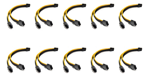 Cable De Alimentación Gpu De 10 X 18 Awg De 8 Pines A Doble