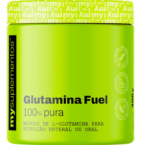 Glutamina 100% Pura 300g Insumos Importados My Suplementos