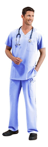 Ambo Médico De Diseño Con Spandex Hombre Escote En V