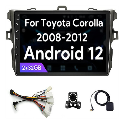 Estéreo De Coche Binize Android 12 Para Toyota Corolla