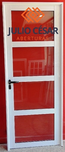 Puerta #25 Vidrio Repartido Horizontal Aluminio 80x200 Oferta!!! : : Fábrica : :