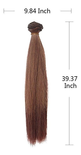 Lote 5 Mechon Pelo Liso Suave 9.8 39.4 In Resistente Bjd