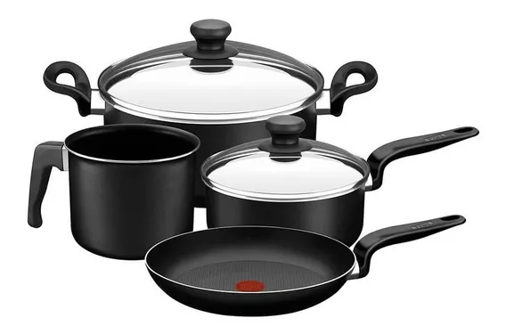 Batería De Cocina Antiadherente Ollas Set Tefal Pratika 6pz