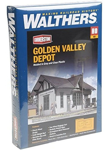 Walthers, Inc. Golden Valley Depot Kit, 6-1 / 2 X 3-3 / 8 X 
