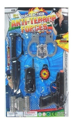 Imagen 1 de 1 de Playset De Accesorios De Policia Faydi 2027-4a