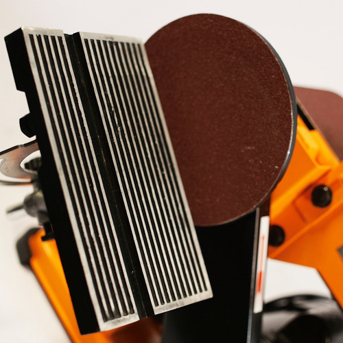 Lijadora De Banda Y Disco De Banco 4 Y 5 PuLG 440w Lusqtoff Color Naranja Frecuencia 50 Hz