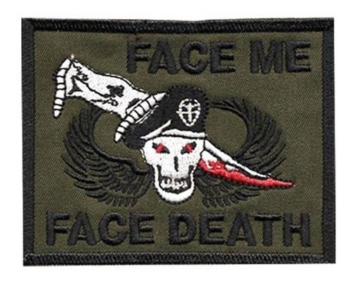 Patch Bordado Face Me  Com Fecho De Contato