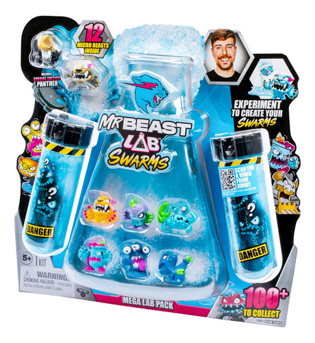 Mega Lab Com 12 Mini Bonecos Swarms Mrbeast Lab