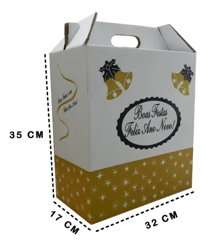 100 Caixas De Papelão 32 X 17 X 35 P/ Montar Cesta De Natal 100 Caixas De Papelão 32 X 17 X 35 P/ Montar Cesta De Natal
