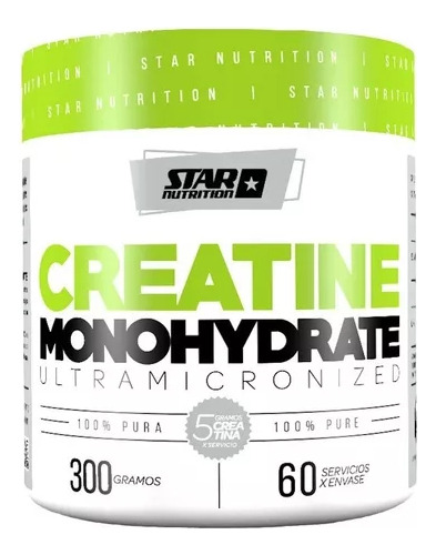 Creatina Monohidrato Star Nutrition 100%pura 300gr Ultraconc