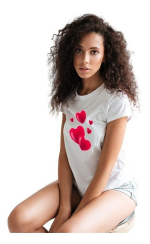 Imagen 1 de 3 de Blusa Corazones Bonita Moda S01
