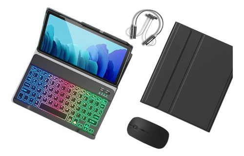 Funda+teclado Arcoíris+ratón Para Lenovo Tab M10 Fhd 10.1in