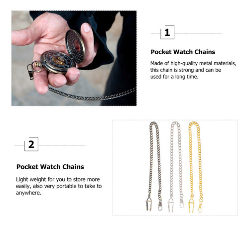 Cadenas De Bolsillo Pocket Watch Chain Boy, 3 Unidades