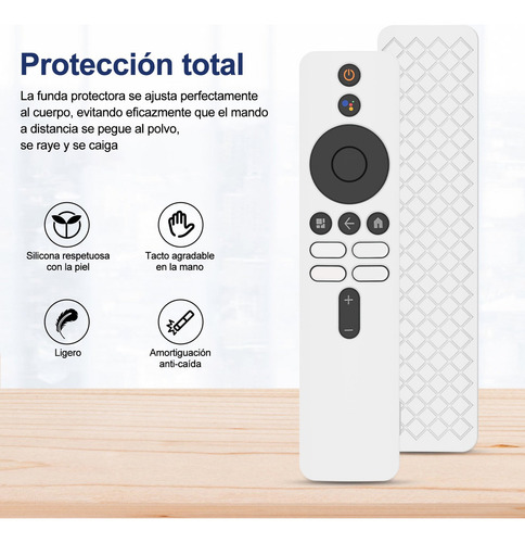 Funda Remote Control Carcasa Para Xiaomi Mi Tv Box S 2 Gen Color Blanco