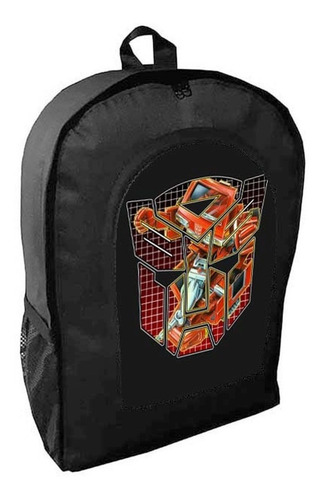 Mochila Negra  Transformers Adulto / Escolar E15