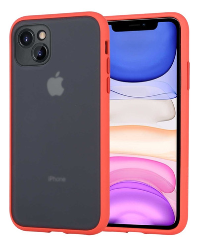 . Funda Goospery Peach Garden Para iPhone 14 Roja Bumper