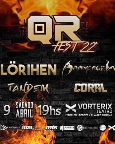 Imagen 1 de 1 de Entrada Qr Fest- Lorien Coral Boanerges Tandem