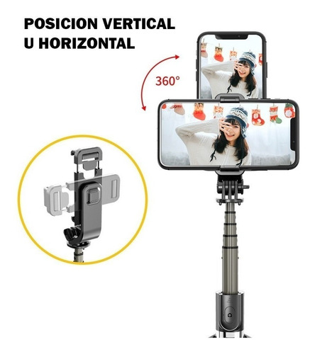 Imagen 7 de 10 de Palo Selfie Monopod Celular Gopro Bluetooth Tripode 82cm