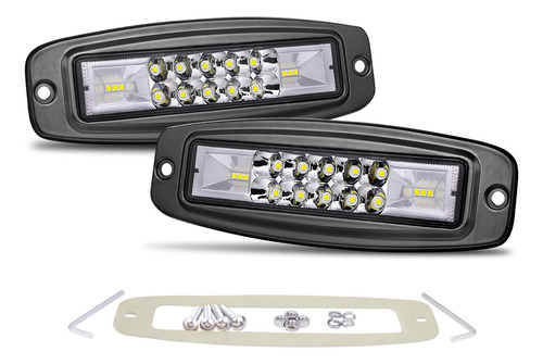 Luz Led Montaje Empotrado 2 Modulo 7  96 W Conduccion Combo