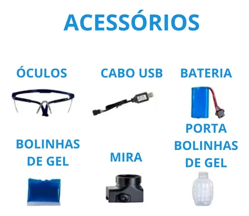 Arminha Elétrica De Bolinhas De Gel Automática De Brinquedo
