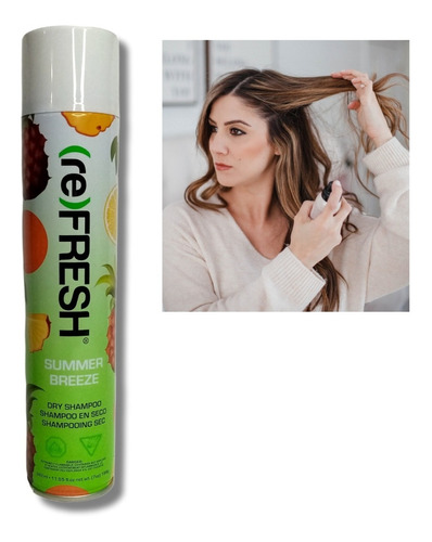 Refresh Shampoo En Seco Cabello Aroma Fruta 342ml Limpieza 