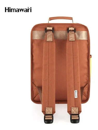 Mochila Impermeable Himawari Mod 0827 Color Mostaza Y Beige
