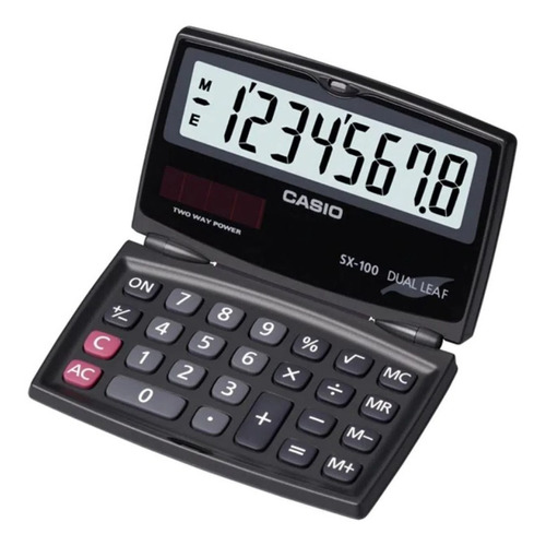 Calculadora De Bolsillo Casio Con Tapa 8 Dígitos Sx100