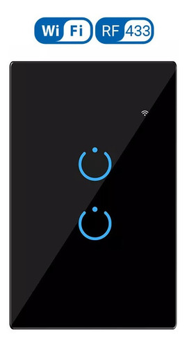 Interruptor Inteligente Wifi Luz Smart Negro Alexa Google