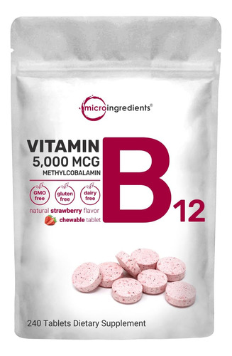 Vitamina B12 Sublingual 5000 Mcg Energia Metabolismo 180 Tab