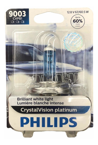 ( 1 ) Foco Philips Crystal Vision Platinum 9003 H4 67/60.5w