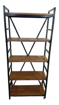 Comprar Estanteria Biblioteca Mueble Para Tv De Hierro Y Madera