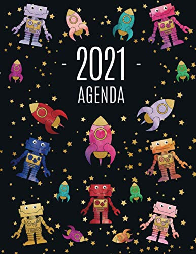 Robot En El Espacio Agenda 2021: Planificador Annual | Enero