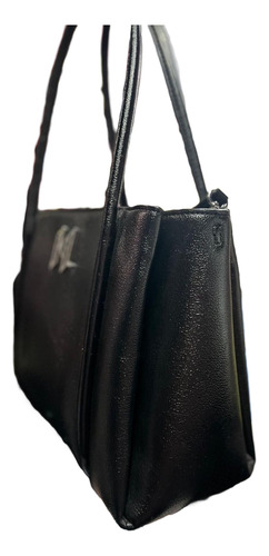 Bolsa Tote Karl Lagerfeld Negra Para Dama, Versatil Y Comoda Negro Lisa Plata Negro