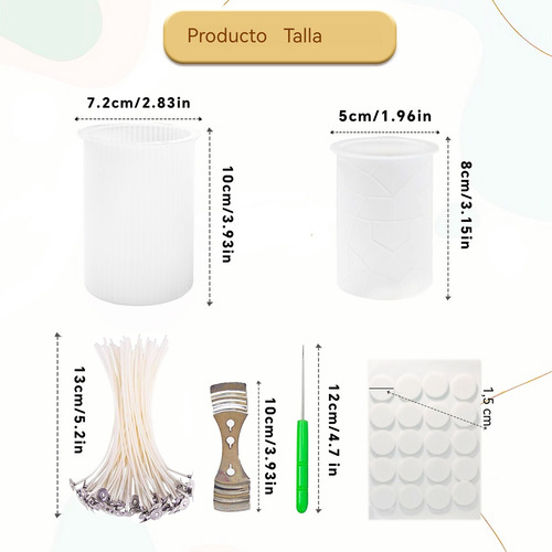 102piezas Molde De Vela De Silicona 3d, Para Diy Velas