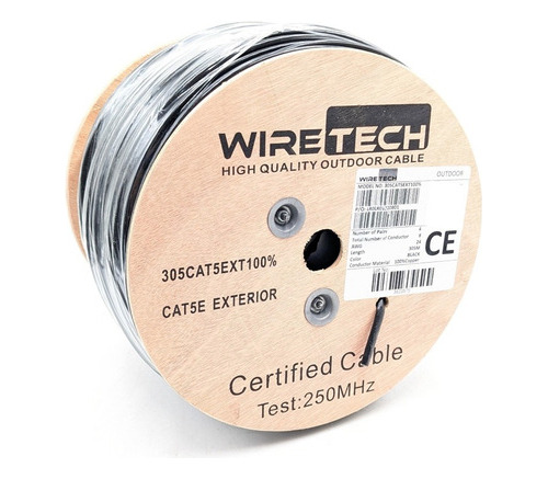 Cable Utp Bobina 305 Metros Cat5 100% Cobre Outdoor Cat 5