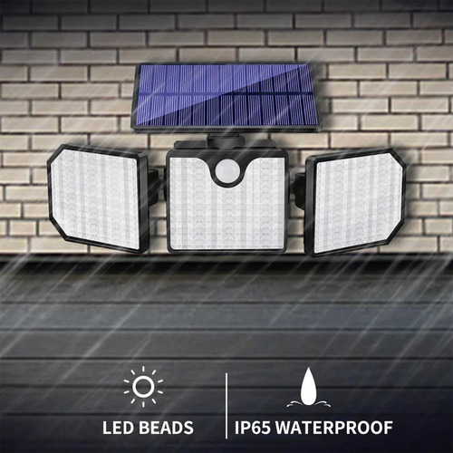 Luz Led Com Sensor De Movimento Solar De 230 Led, 2200 Lm,