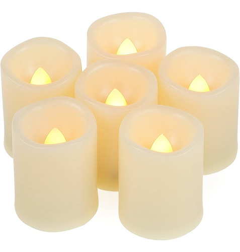 Juego De 6 Velas Led Votivas Sin Llama Con Temporizador, Fun