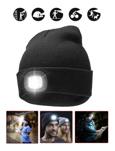 Gorro Gran Calidad + Linterna Led Recargable Usb