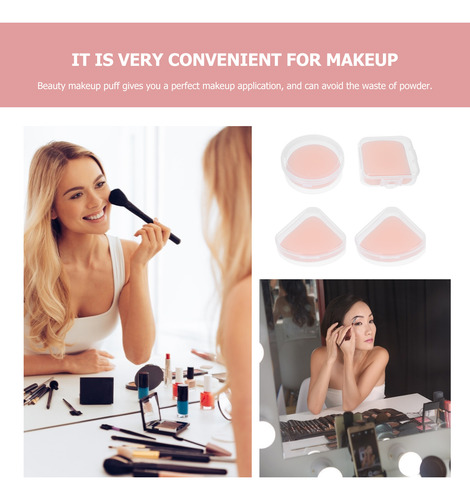Prácticos Pomos De Maquillaje En Polvo Para Home Trav, 4 Uni