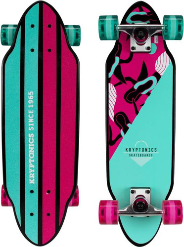 Kryptonics Mini Cutaway Cruiser 26 Monopatín Completo, Siren