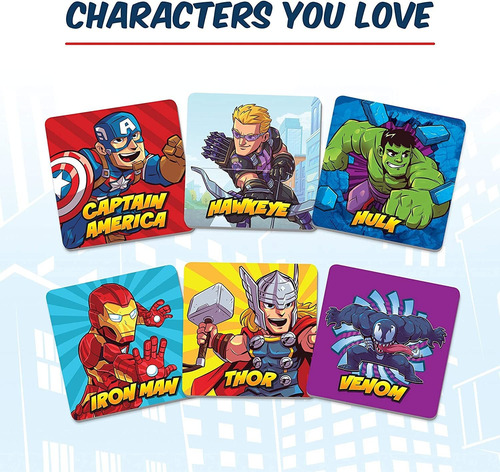 Juego De Memoria Wonder Forge Cartas De Superheroes Marvel