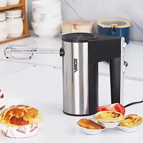Batidora de mano Boma BM8888 negra y plateada 220 V