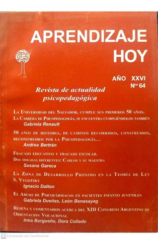 Aprendizaje Hoy Revista Psicopedagogica Año 26  N° 64 * V2