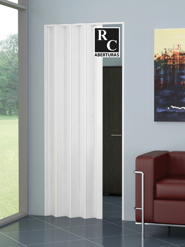 Puerta Plegable Premium Pvc Española Blanco 200 X 220 Alto