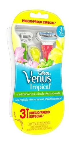 Gillette Venus Tropical Afeitadoras Pack X 3